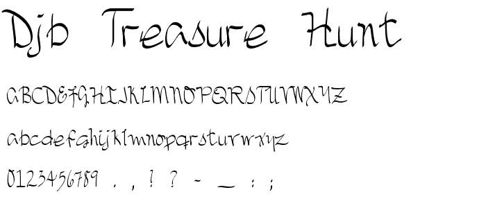 DJB TREASURE HUNT font